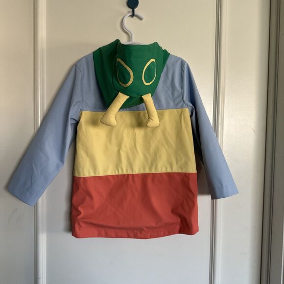 Cat & Jack 3T Caterpillar Rain Coat Jacket Color Block Blue Orange Hood Boys and - Picture 9 of 10